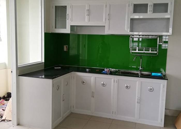 tủ bếp nhôm kính giá rẻ
