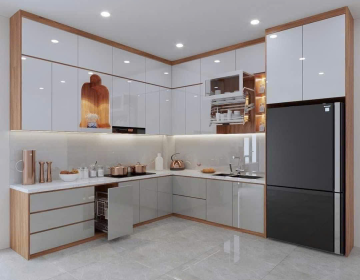 Các mẫu tủ bếp gỗ công nghiệp đẹp, hiện đại và tiện nghi