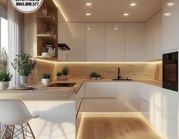 Nhận làm tủ bếp theo yêu cầu với nhiều mẫu mã hiện đại