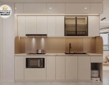 Dịch vụ thi công bếp chung cư theo yêu cầu trọn gói