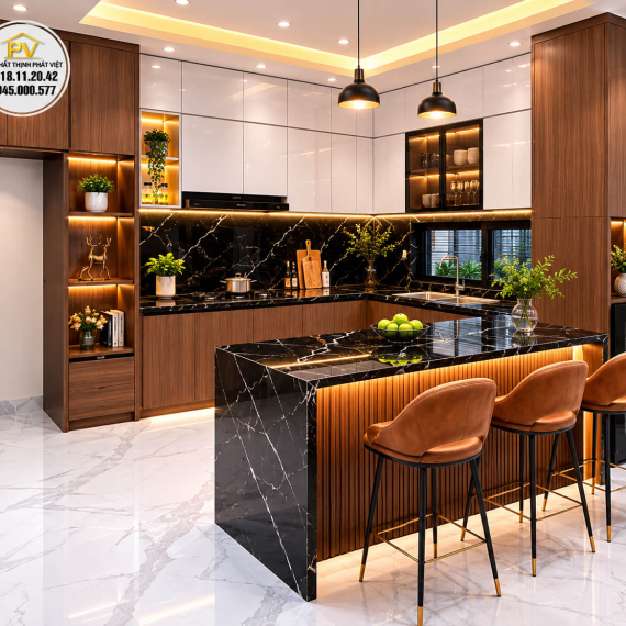 Mua tủ bếp gỗ công nghiệp tphcm chất lượng cao, giá tốt