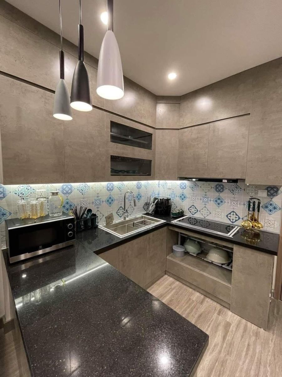 tủ bếp nhựa giả gỗ