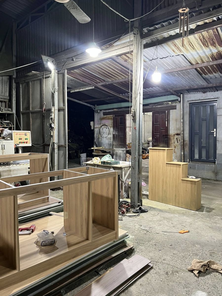 tủ bếp gỗ công nghiệp