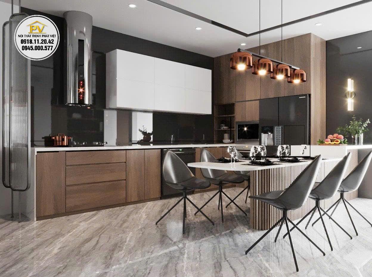 thi công bếp chung cư