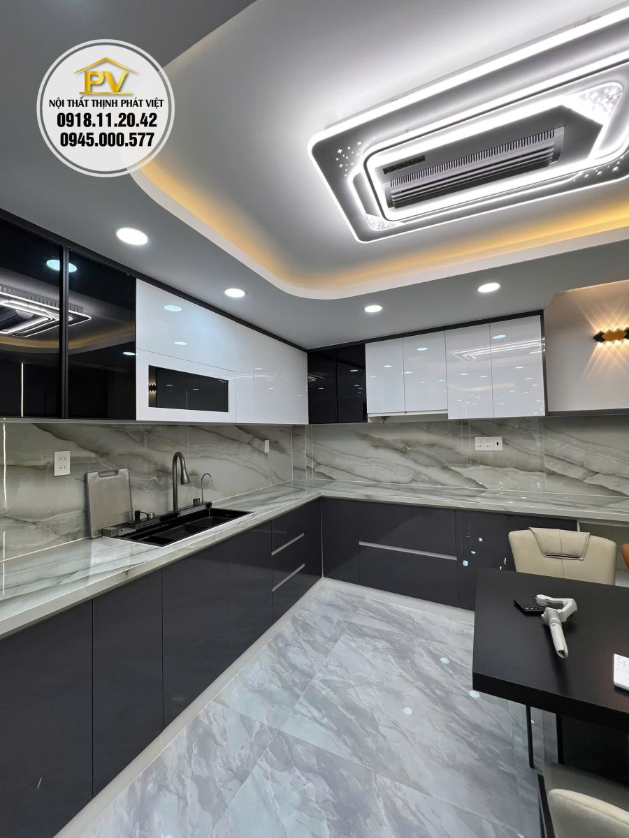 thi công bếp chung cư