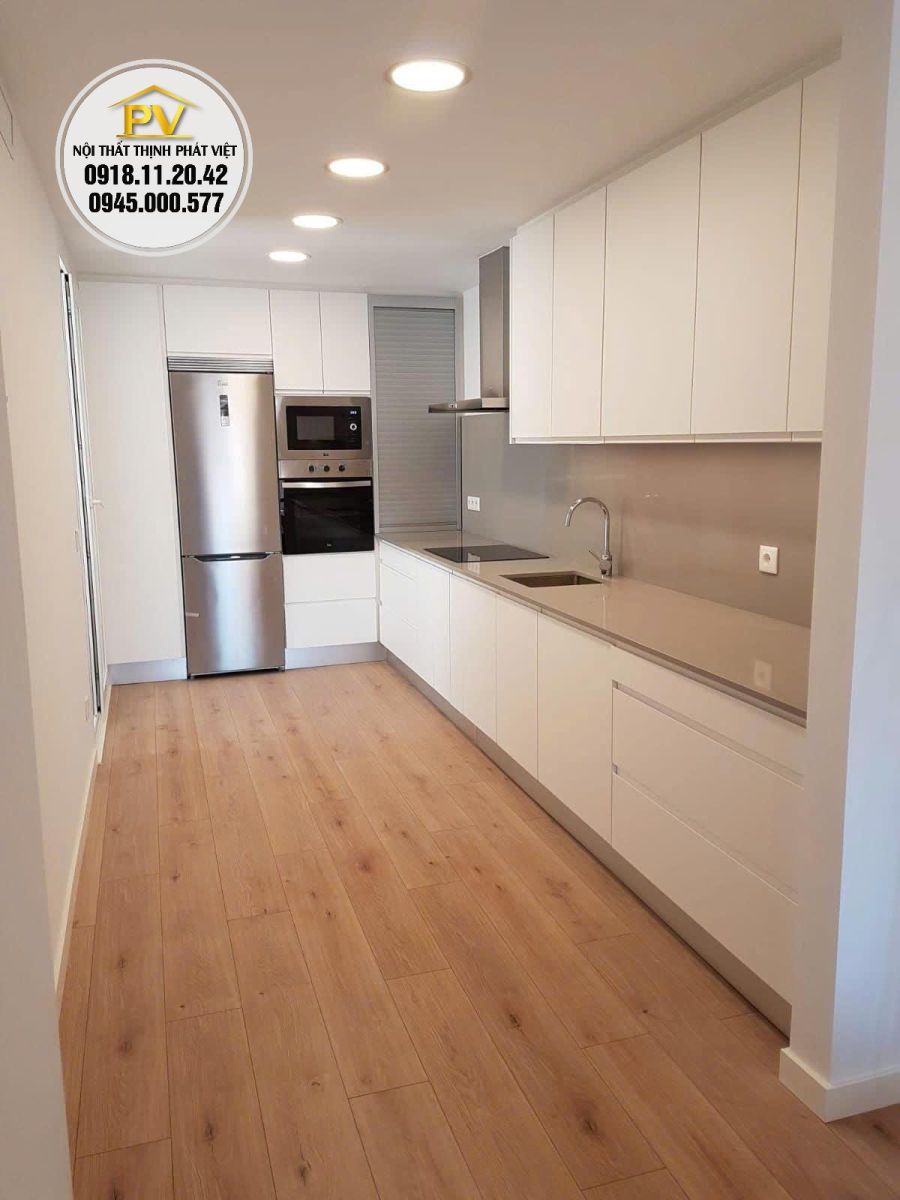 thi công bếp chung cư