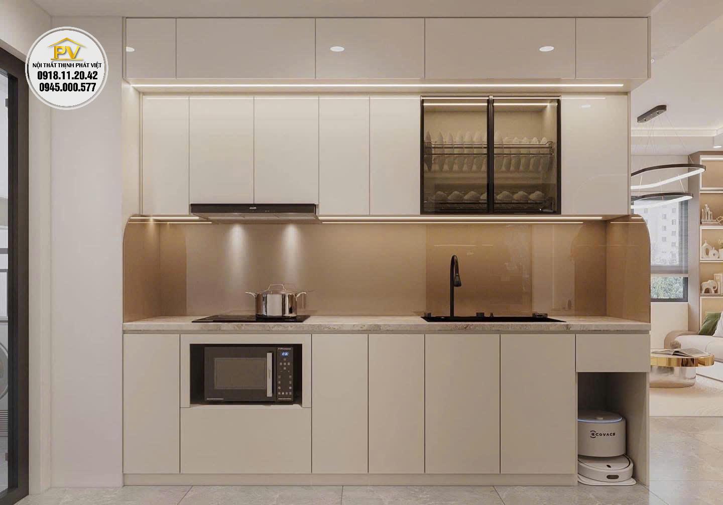 thi công bếp chung cư