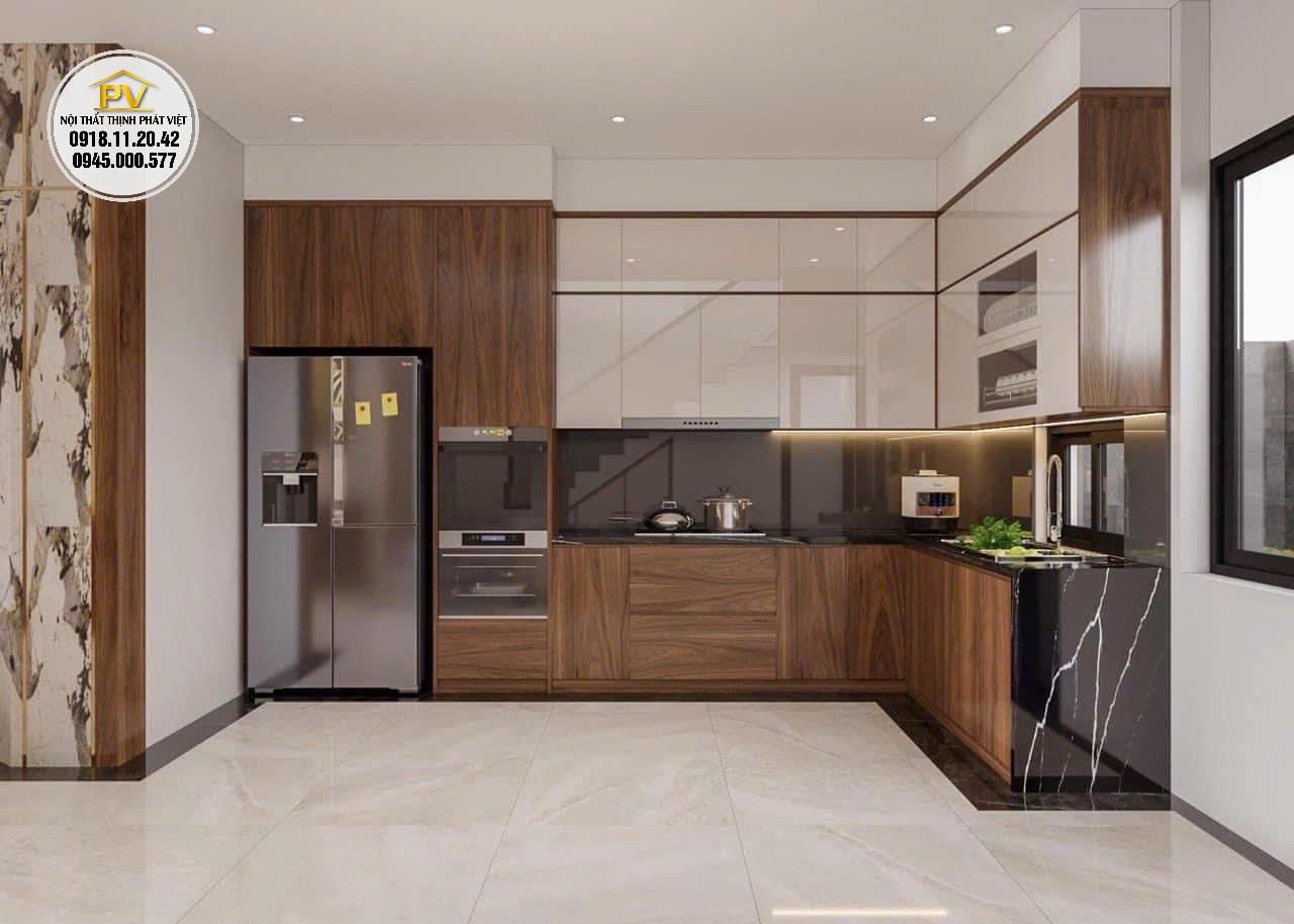 Mẫu tủ bếp đơn giản