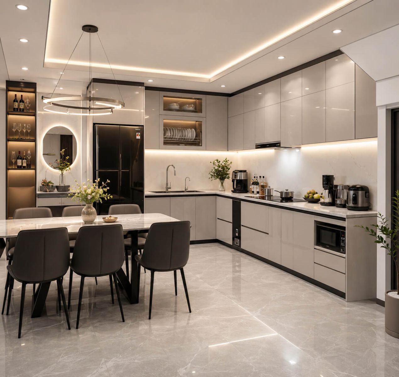 tủ bếp chữ L tại tphcm