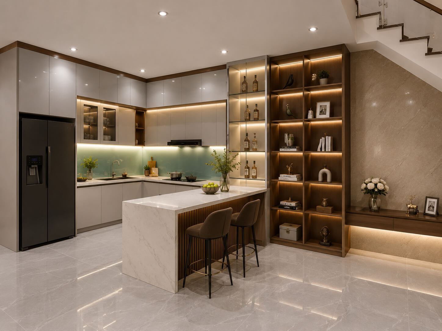 tủ bếp chữ L tại tphcm