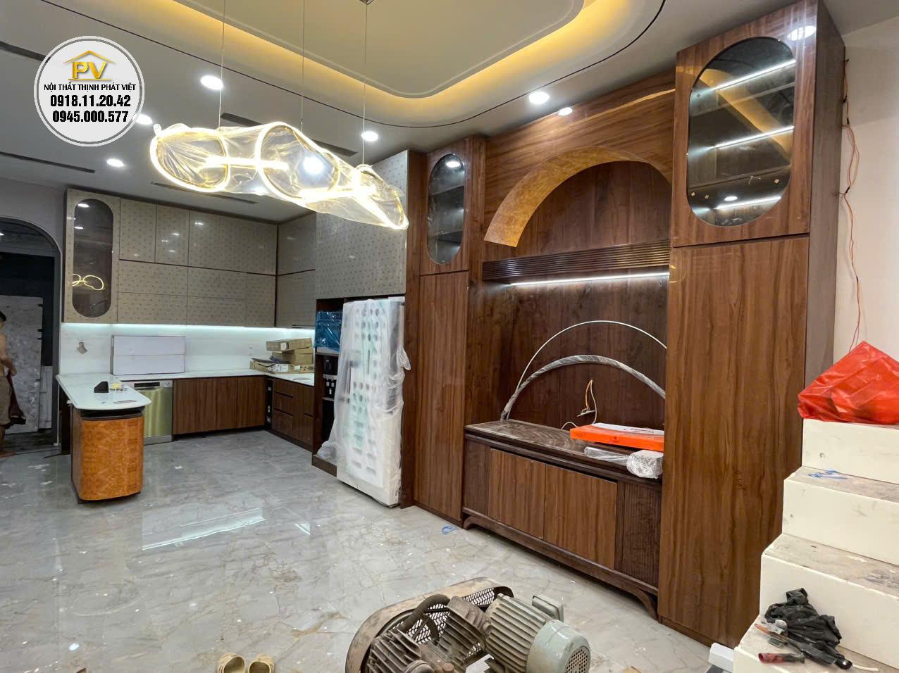 Tủ bếp nhôm kính giá rẻ
