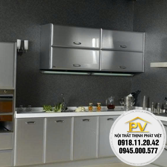 Tủ bếp trên 2 tầng