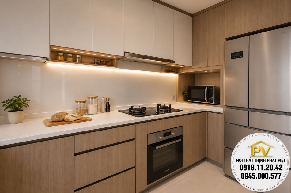 Kệ bếp gỗ mini nhỏ gọn, hiện đại chất lượng cao