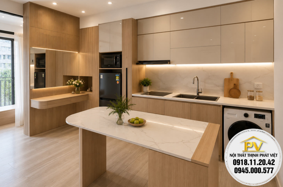 Mua tủ bếp gỗ công nghiệp tphcm chất lượng cao, giá tốt