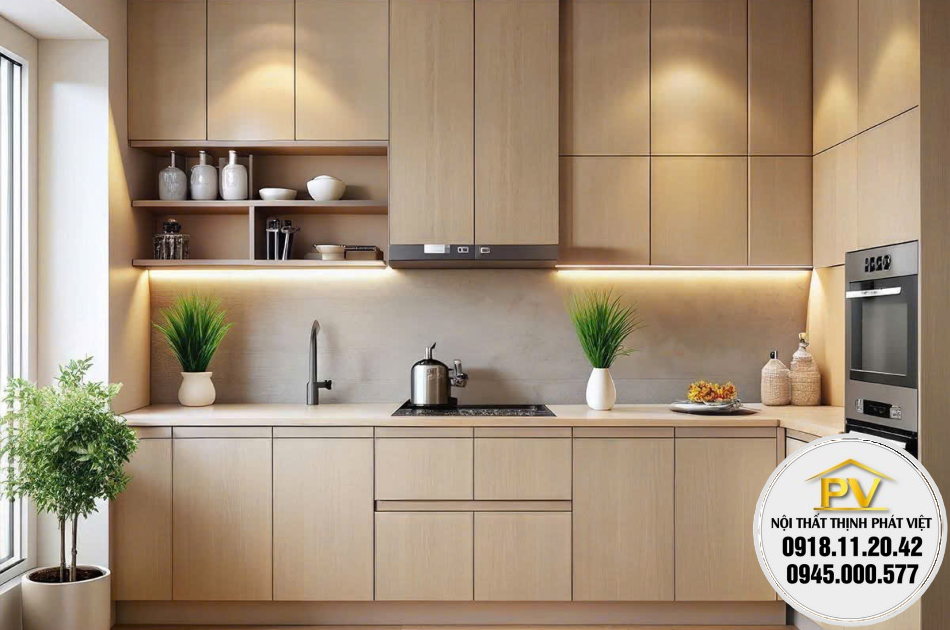 Địa chỉ mua tủ bếp nhựa giả gỗ tphcm chống nước tốt 